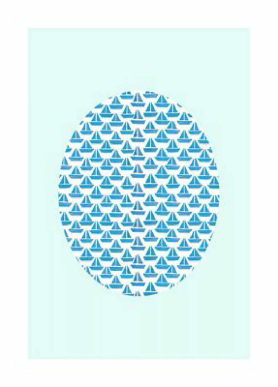 KOMAR Wandbild - Shelly Patterns Aqua - Größe: 50 x 70 cm mehrfarbig Gr. on günstig online kaufen