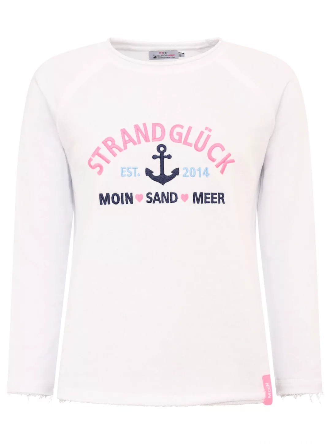 Zwillingsherz Sweatshirt ""Strandglück"", mit Used-Look Kanten günstig online kaufen