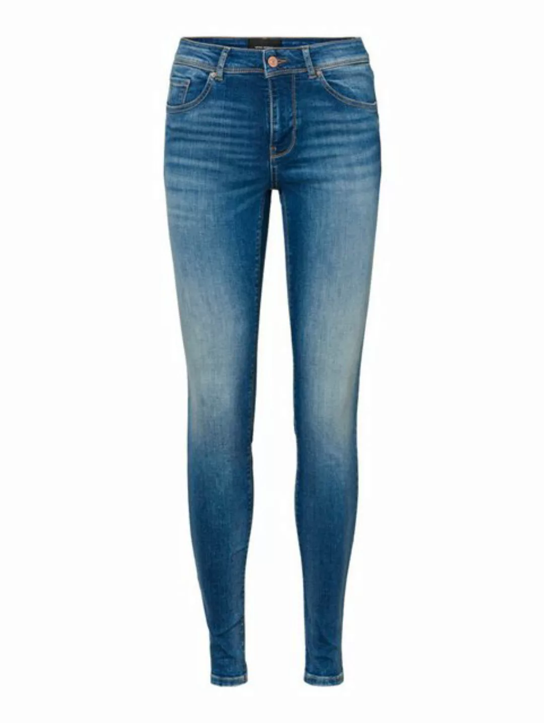 Vero Moda Damen Jeans VMLUX RI310 Slim Fit - Blau - Medium Blue Denim günstig online kaufen