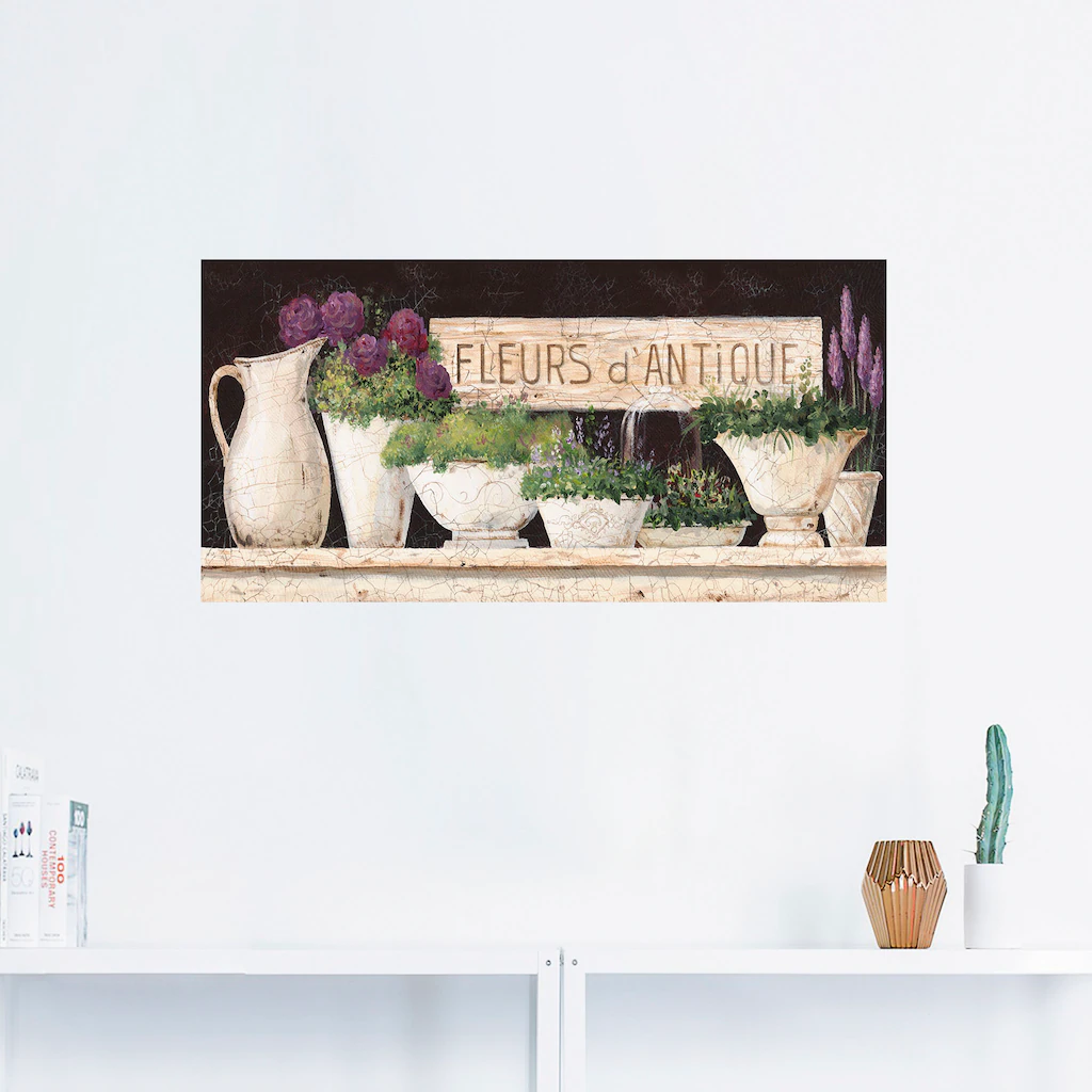 Artland Wandbild "Antike Blumen", Vasen & Töpfe, (1 St.), als Alubild, Outd günstig online kaufen