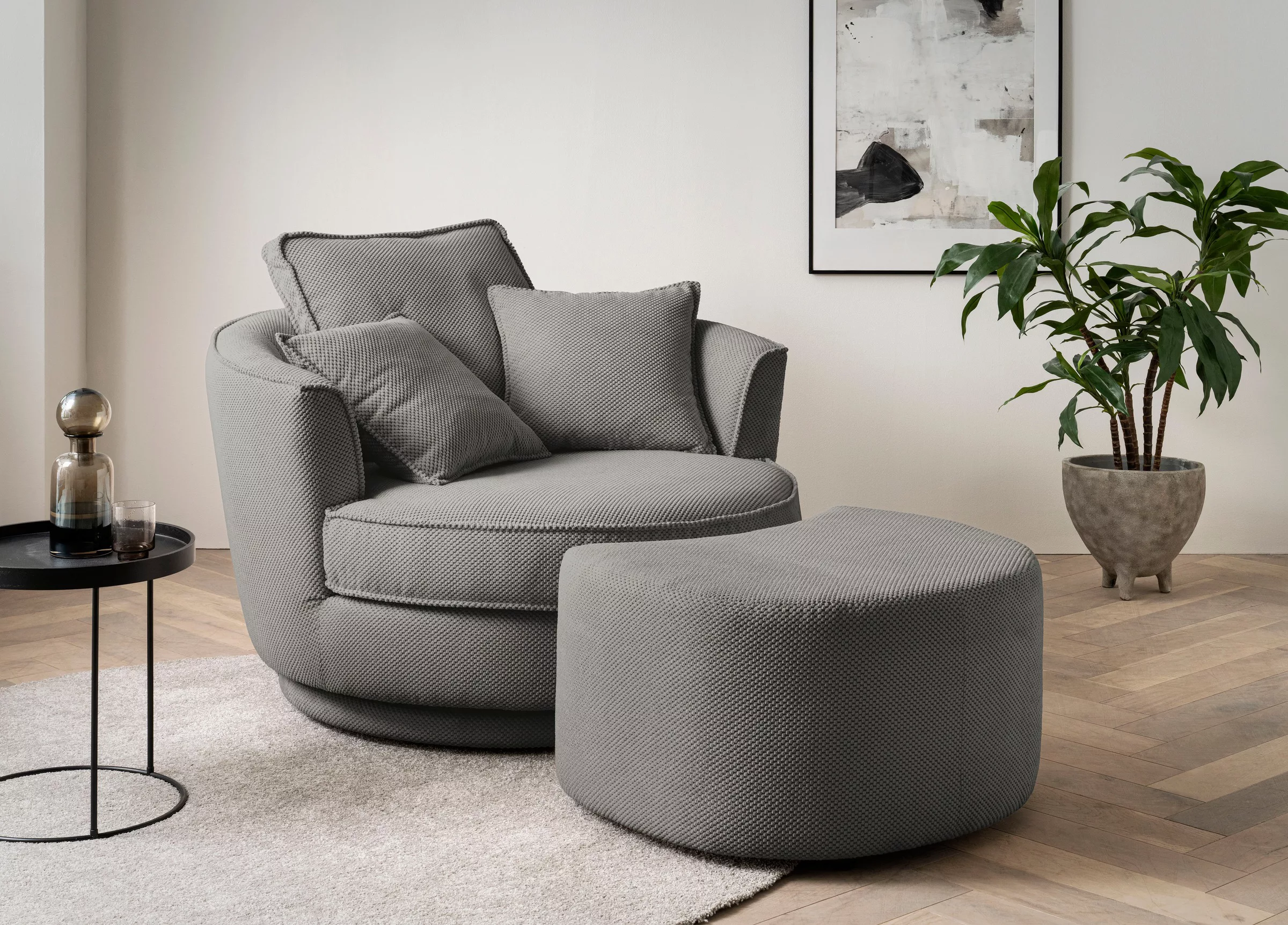 Leonique Drehsessel "MAISIE, Love Seat XXL Lese-Sessel, Big-Sessel mit Hock günstig online kaufen