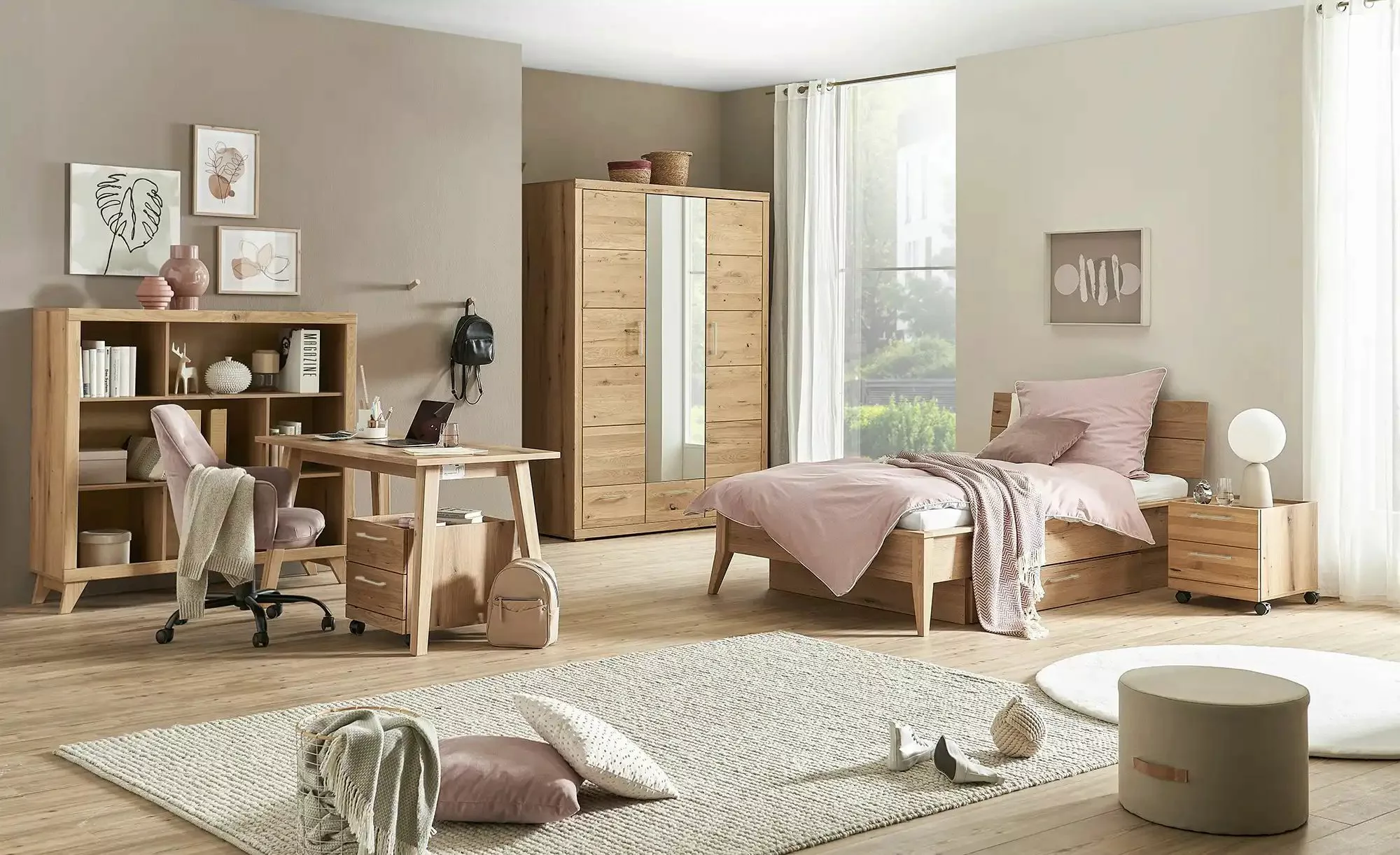 smart Funktionsbett  Oslo ¦ holzfarben ¦ Maße (cm): B: 102 H: 89 T: 215.0 K günstig online kaufen