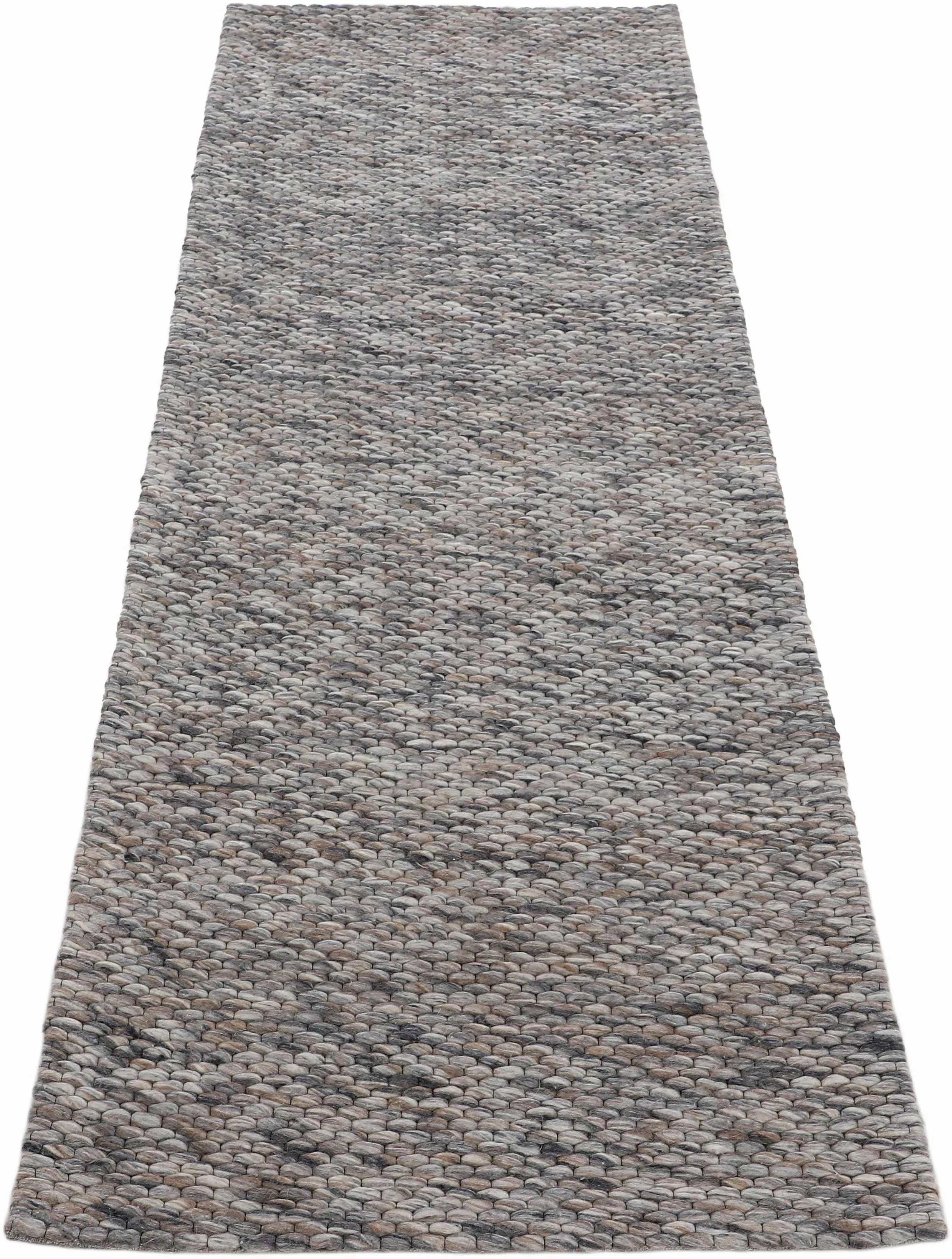 carpetfine Wollteppich »Sina, auch als Läufer«, rechteckig, 14 mm Höhe, Han günstig online kaufen
