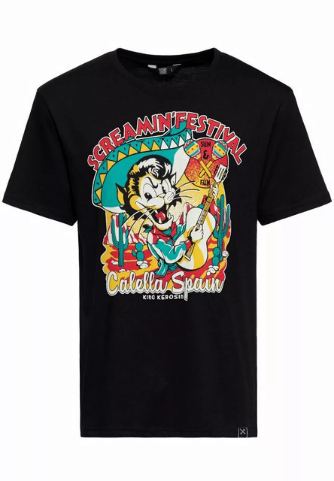 KingKerosin Print-Shirt Screamin' - 50s Rock & Rhythm Festival (1-tlg) mit günstig online kaufen