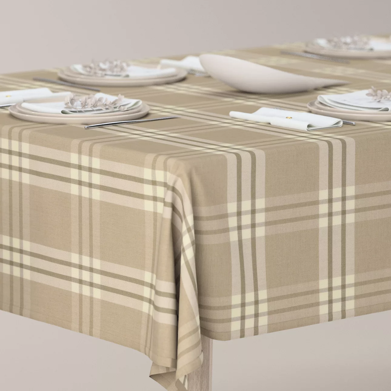 Rechteckige Tischdecke, beige, Edinburgh (144-95) günstig online kaufen