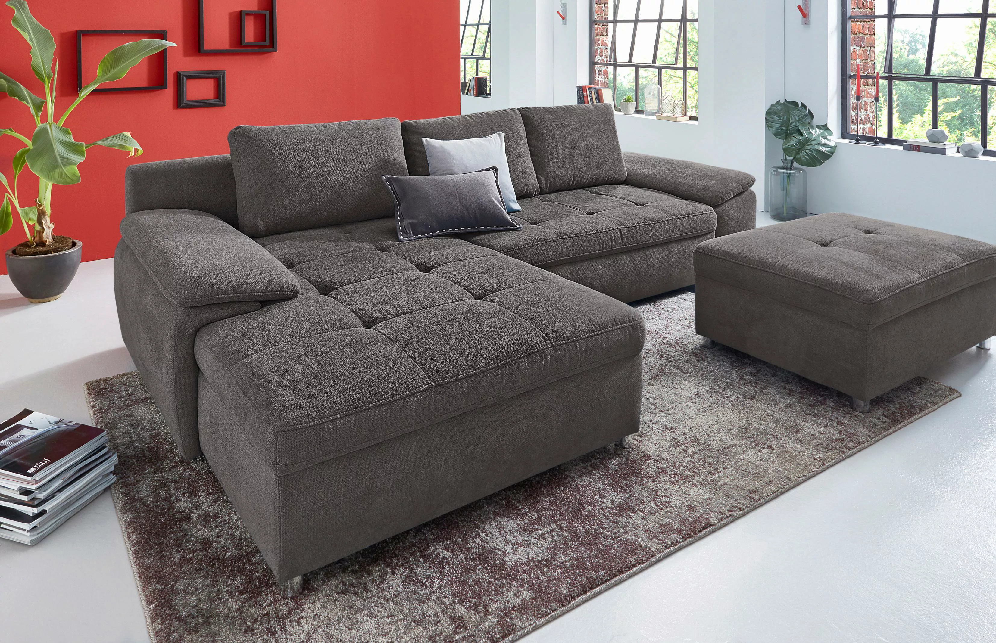 sit&more Ecksofa Labene L-Form, wahlweise mit Bettfunktion und Bettkasten, günstig online kaufen