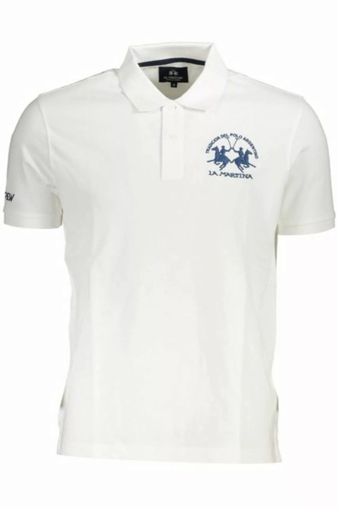 La Martina Poloshirt Herren Polo Kurzarm Weiß, Gestickt & mit 2 günstig online kaufen