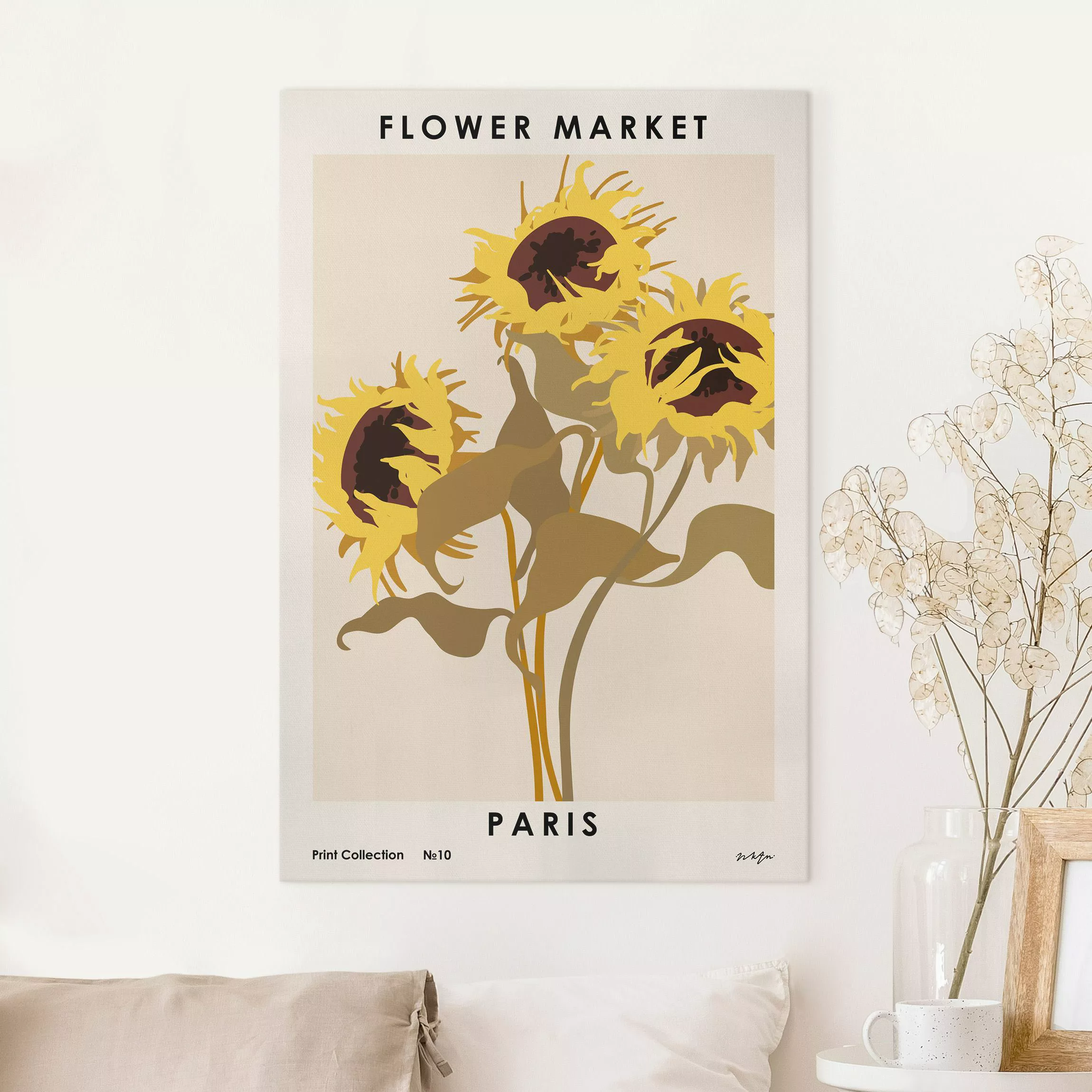 Leinwandbild Flower Market - Paris günstig online kaufen