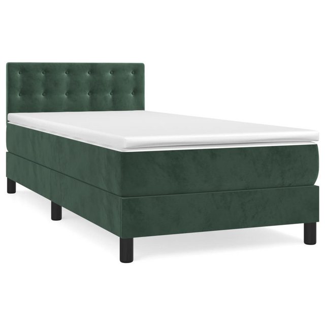 vidaXL Boxspringbett Bett Boxspringbett mit Matratze Samt (80 x 200 cm, Grü günstig online kaufen