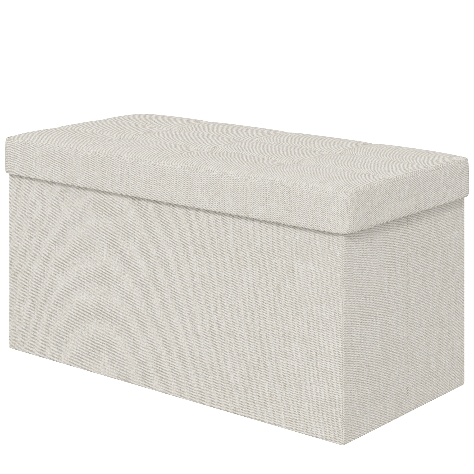 HOMCOM Aufbewahrungs-Pouf, Truhenbank, 76 x 38 x 38 cm, 84L, faltbar, Betth günstig online kaufen