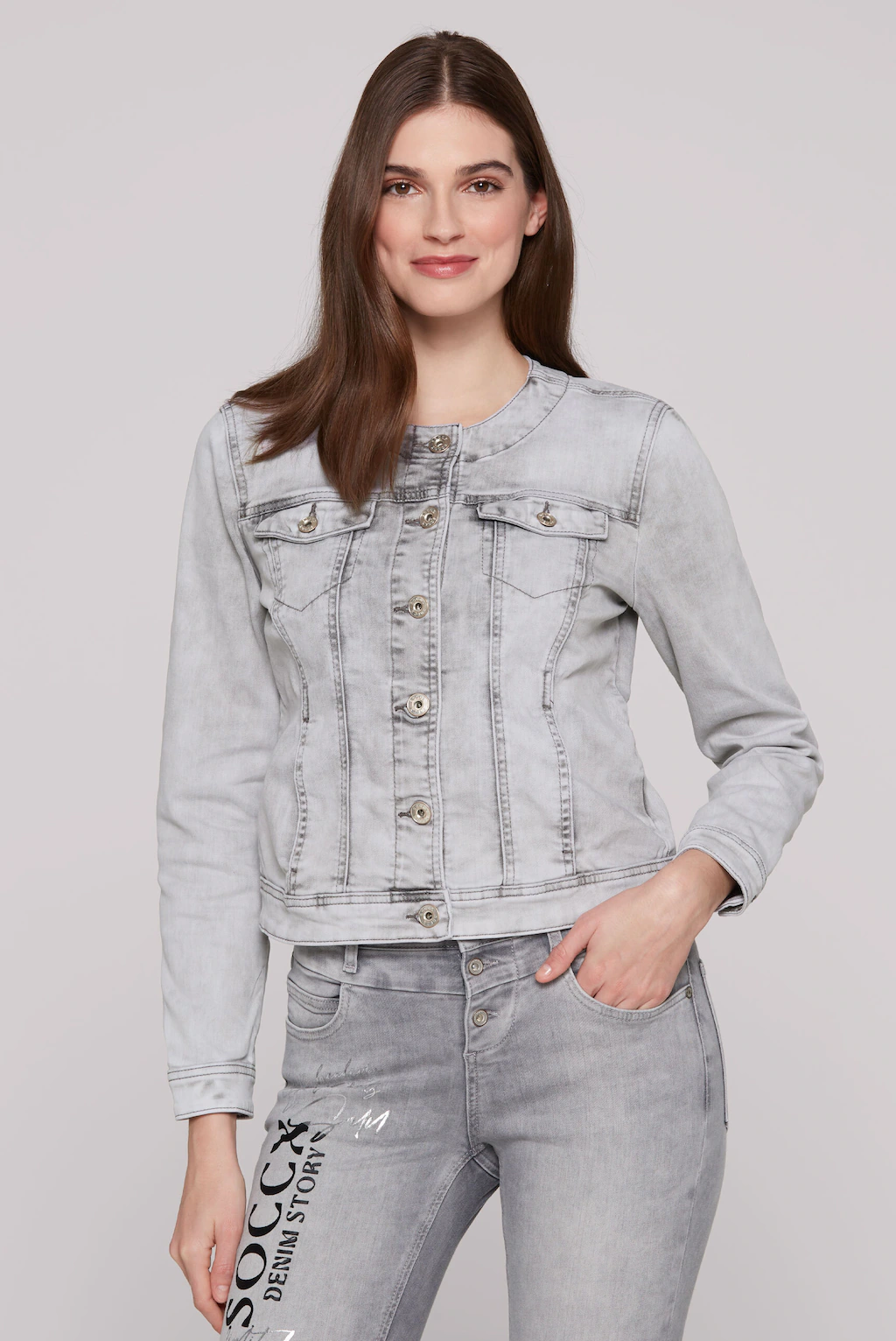 SOCCX Jeansjacke, ohne Kapuze, mit Brusttaschen günstig online kaufen