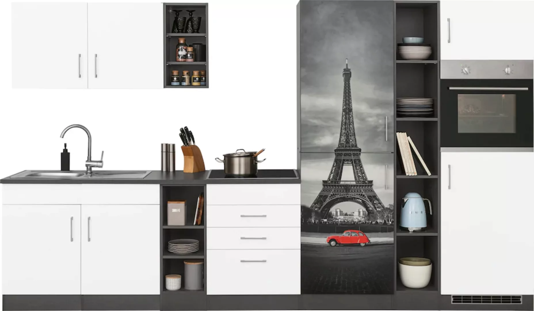 KOCHSTATION Küchenzeile "KS-Paris", ohne E-Geräte, Breite 340 cm günstig online kaufen