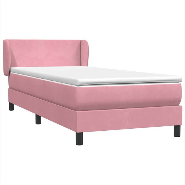 vidaXL Bett Boxspringbett mit Matratze Rosa 100x210 cm Samt günstig online kaufen