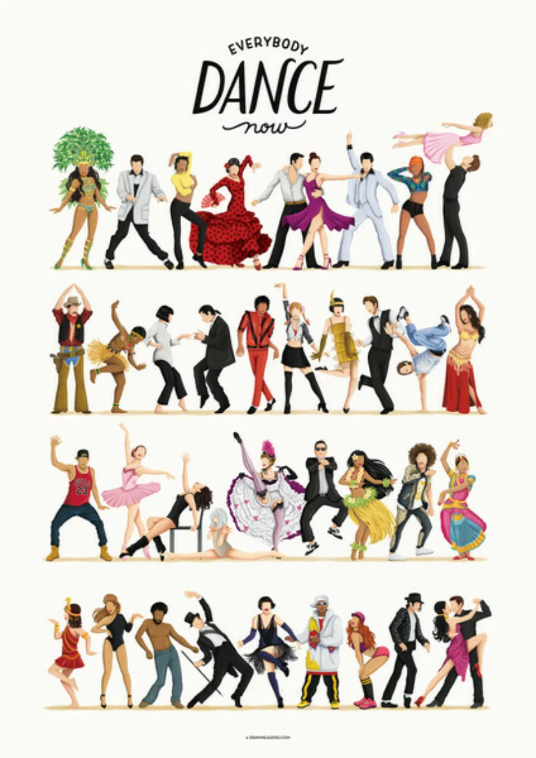 Poster / Leinwandbild - Everybody Dance Now günstig online kaufen