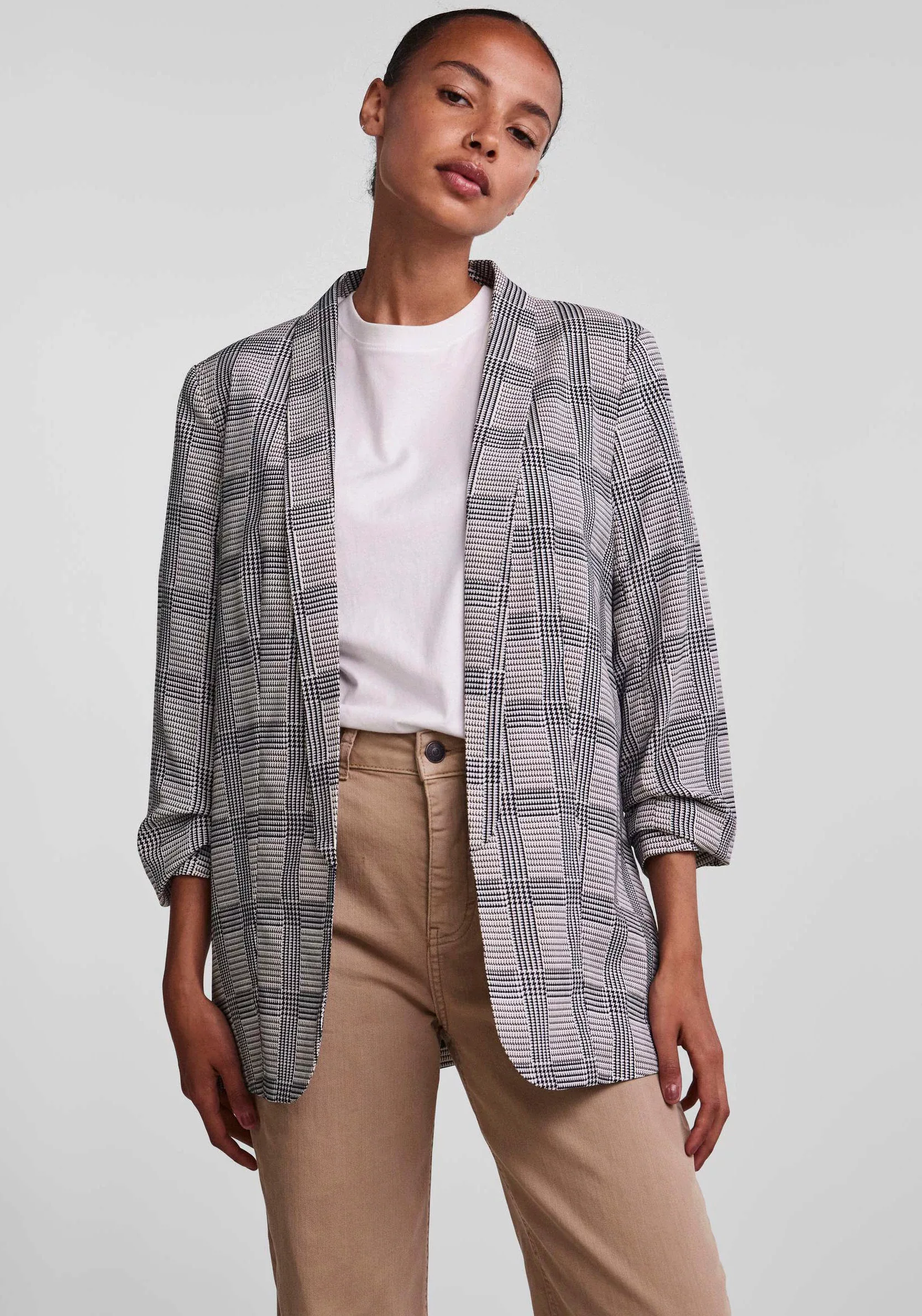 pieces Blusenblazer PCBOSELLA 3/4 PRINTED BLAZER NOOS mit 3/4 Ärmel günstig online kaufen