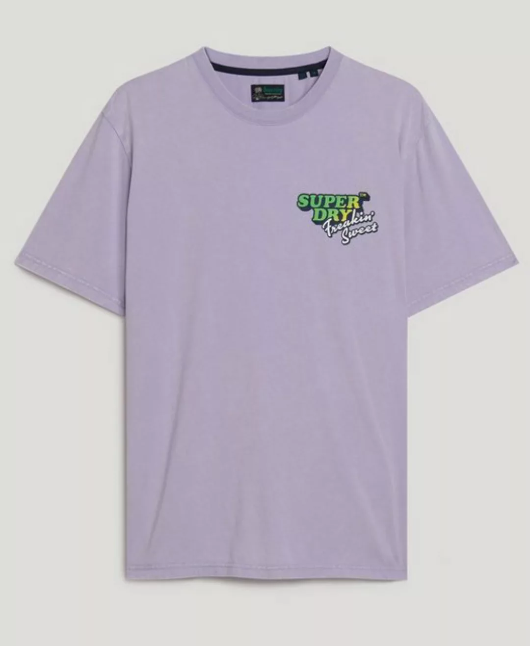 Superdry T-Shirt NEON TRAVEL CHEST LOOSE TEE Light Lavender Purple günstig online kaufen