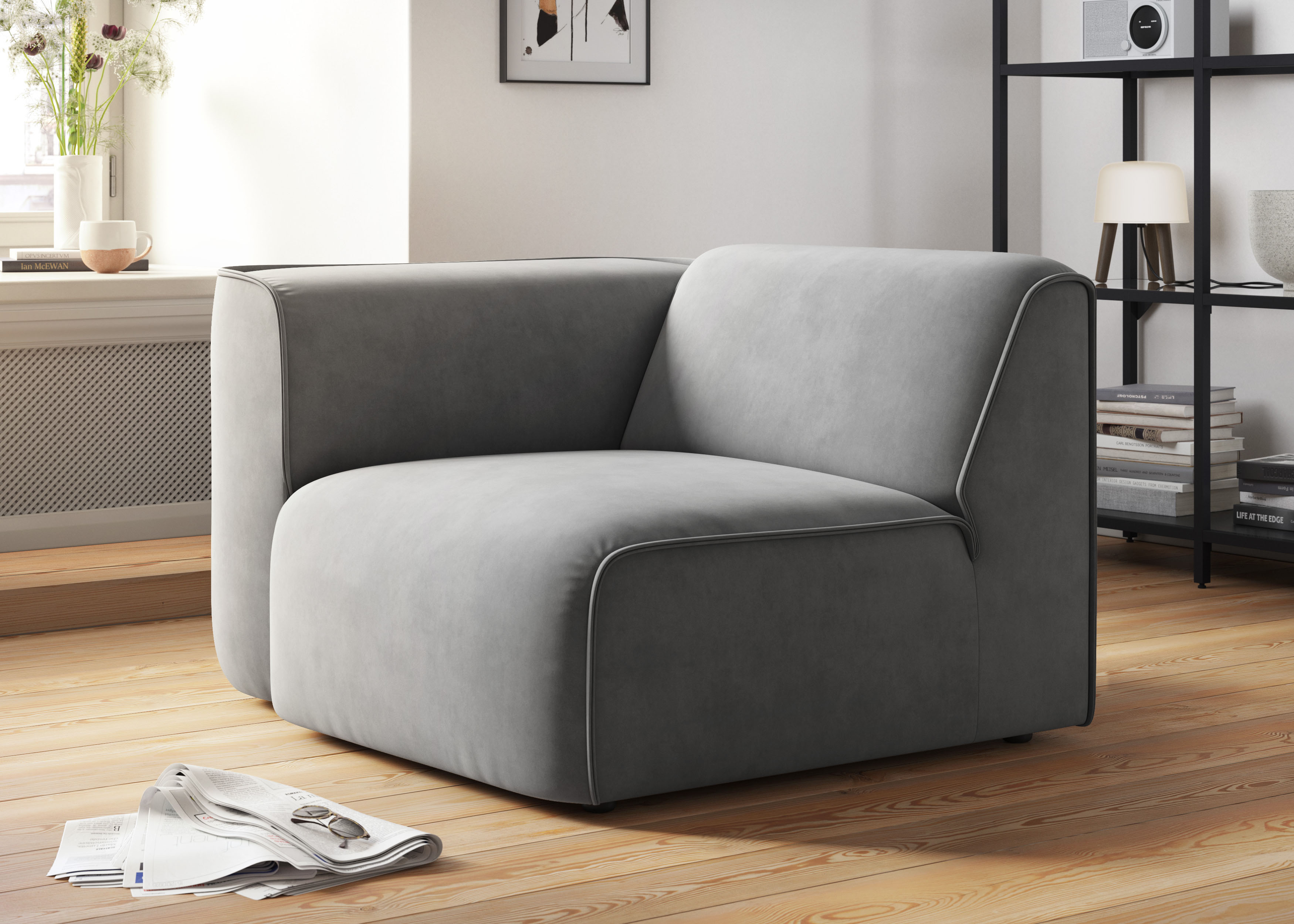 RAUM.ID Sessel "Merid Sofa-Eckelement, Maße B/T/H: 109/97/46 cm", als Modul günstig online kaufen