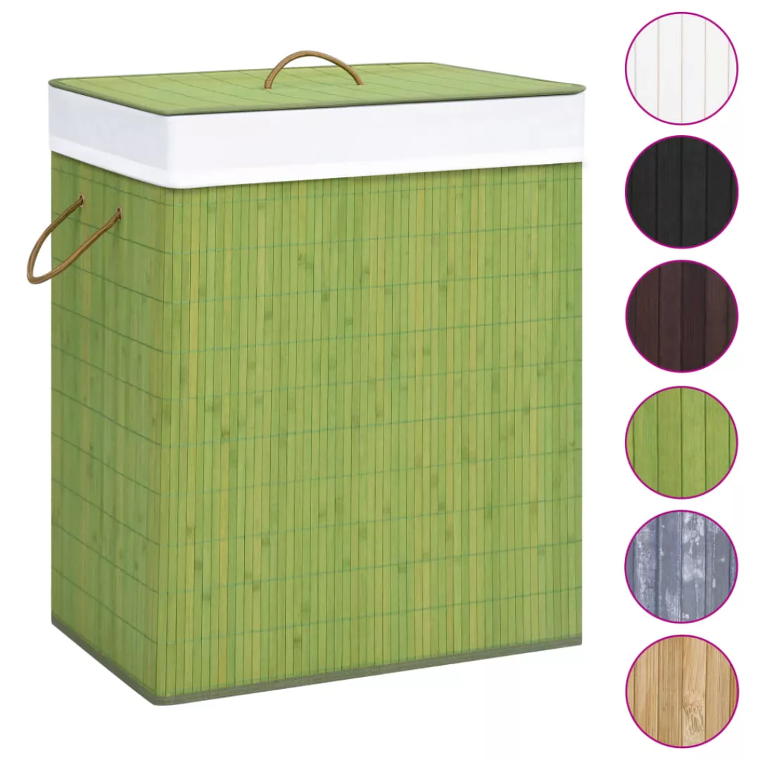 Bambus-wäschekorb Grün 83 L günstig online kaufen