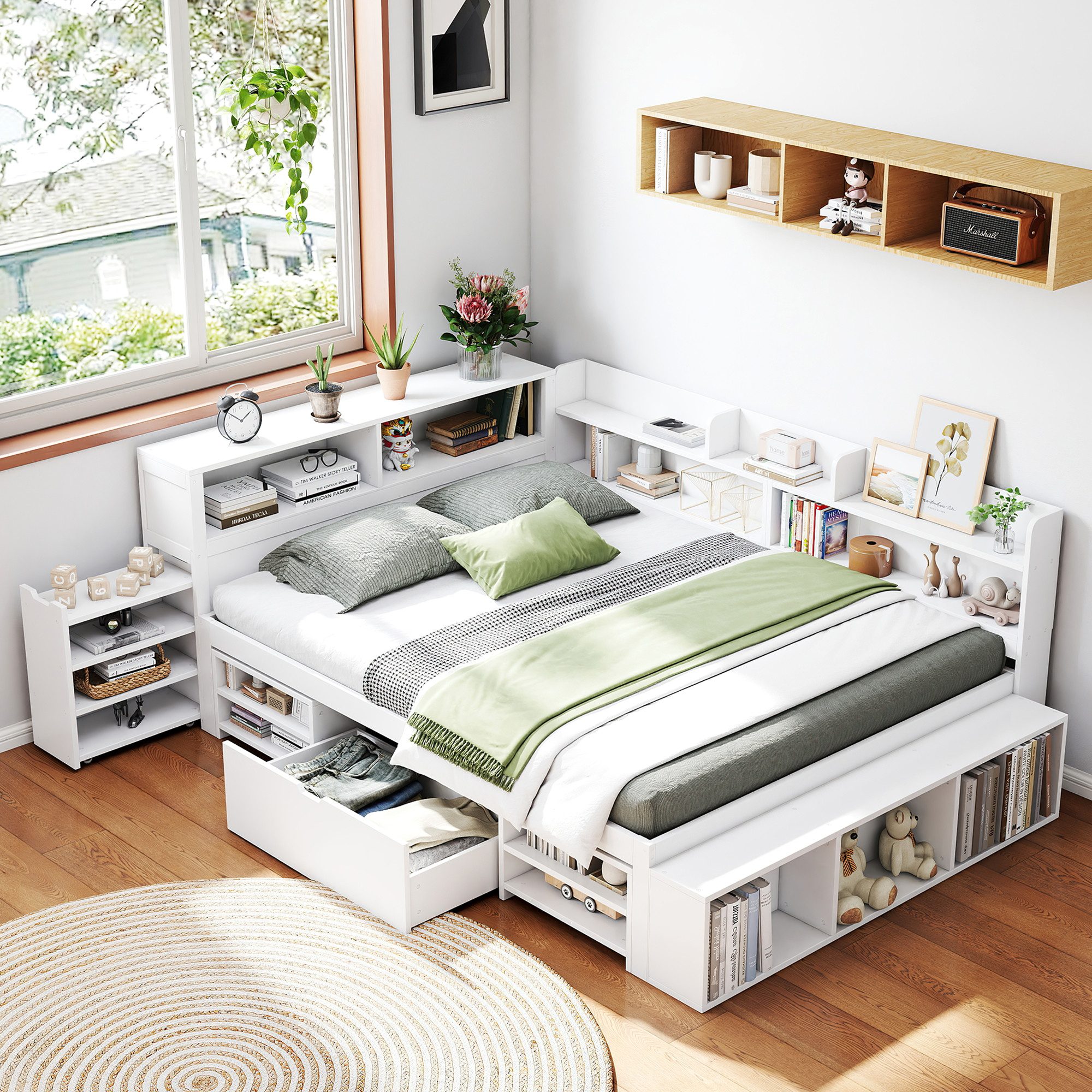 HAUSS SPOLE Holzbett 140x200cm mit Schubladen, günstig online kaufen