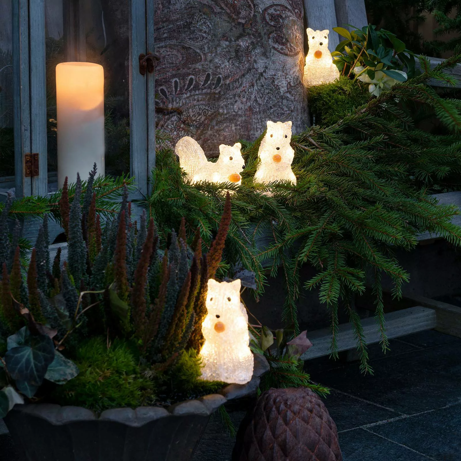 LED-Leuchtfiguren Eichhörnchen für außen, 5er-Set günstig online kaufen