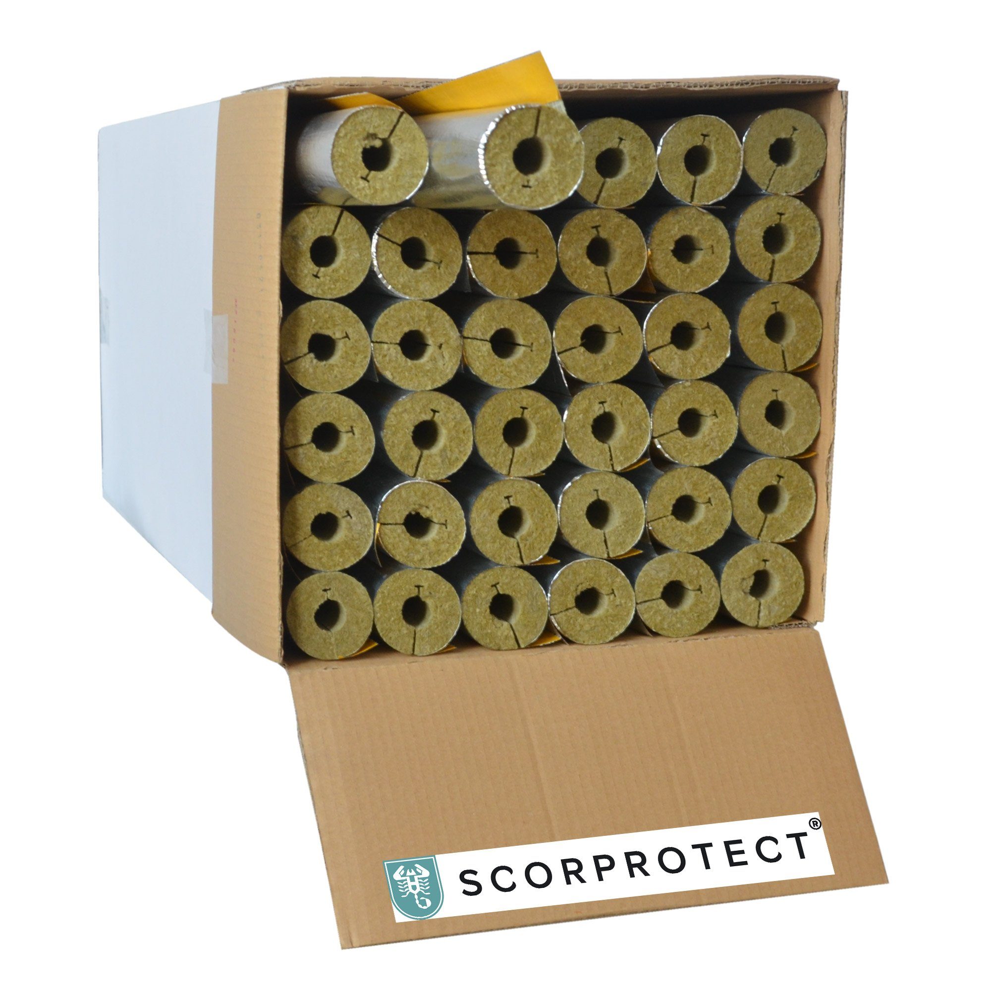 Scorprotect® Steinwolle voller Karton Rohrisolierung Steinwolle günstig online kaufen