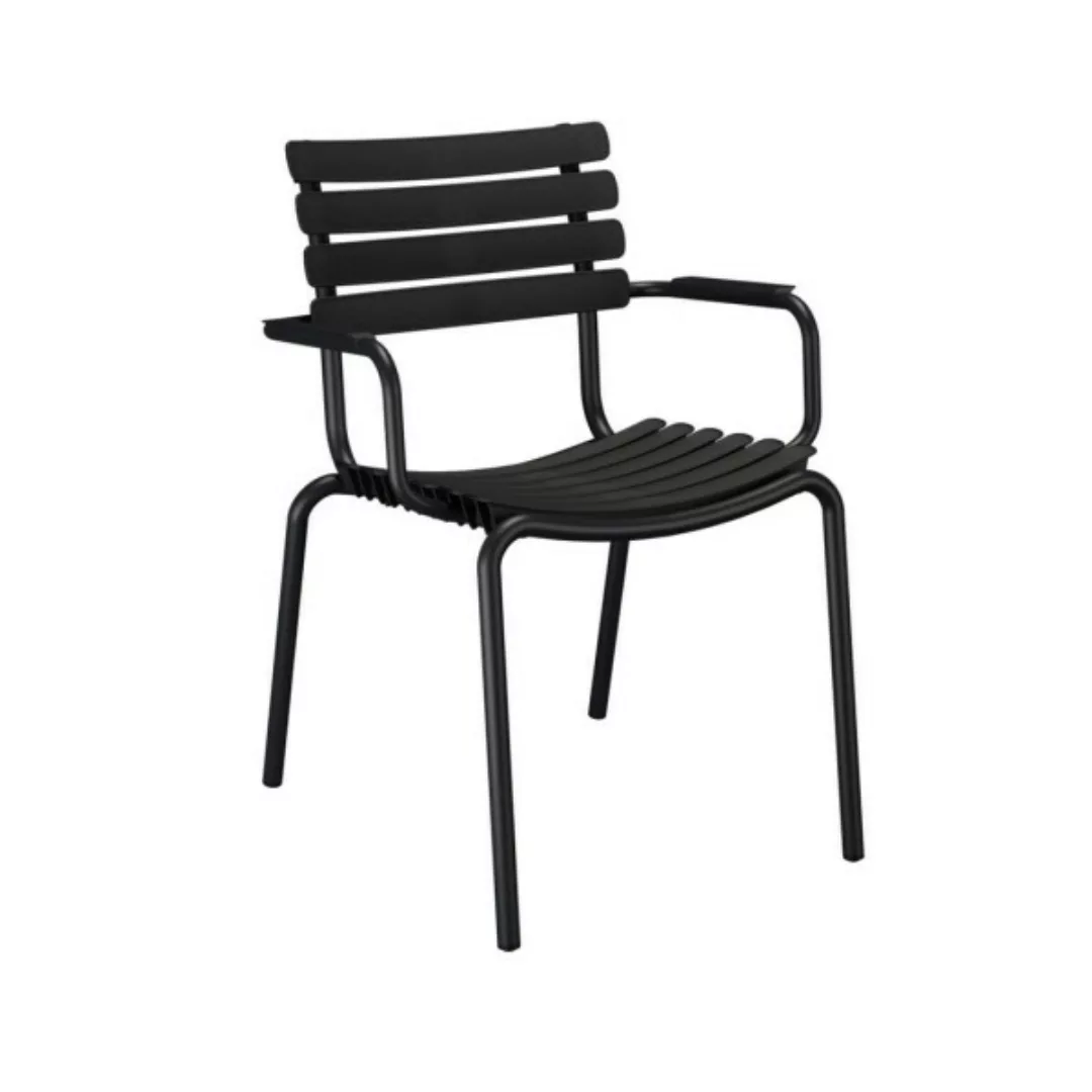 Outdoor Stuhl ReCLIPS schwarz Armlehnen Aluminium günstig online kaufen