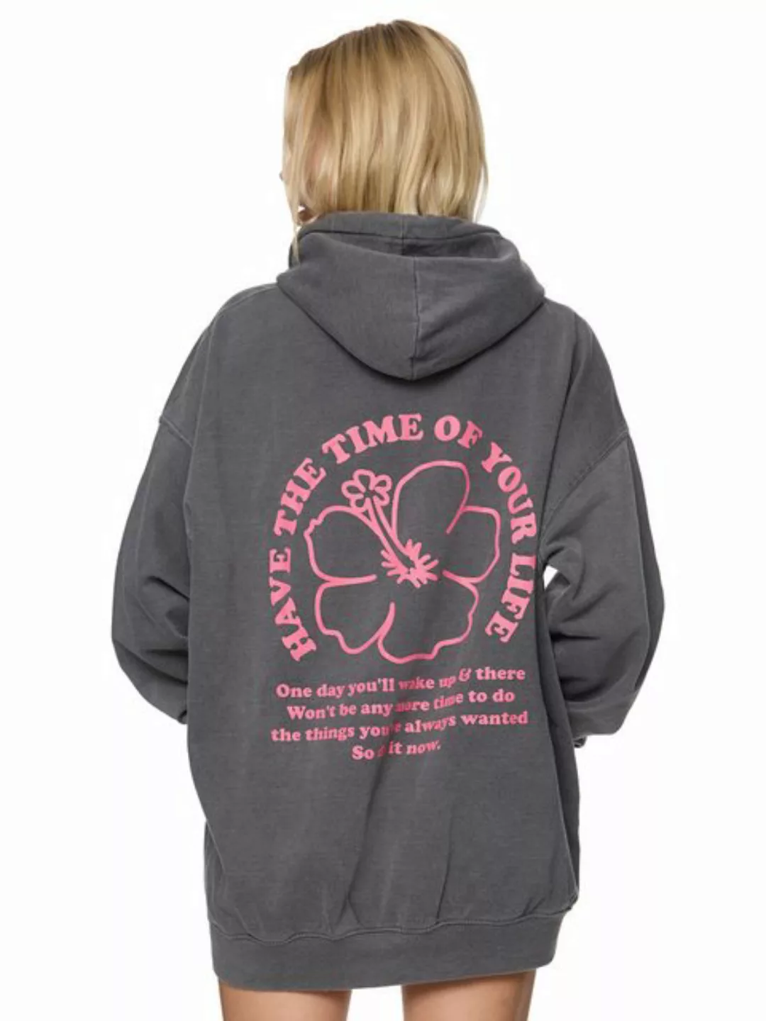 Worldclassca Hoodie Worldclassca Oversized FLOWER Print Hoodie Kapuzenpullo günstig online kaufen