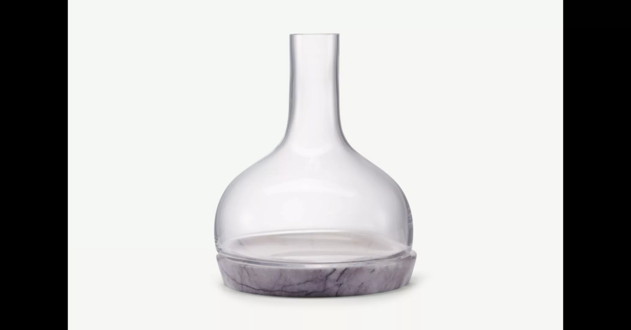 NUDE Glassware Glaskaraffe mit Marmorbasis, Mehrfarbig - MADE.com günstig online kaufen