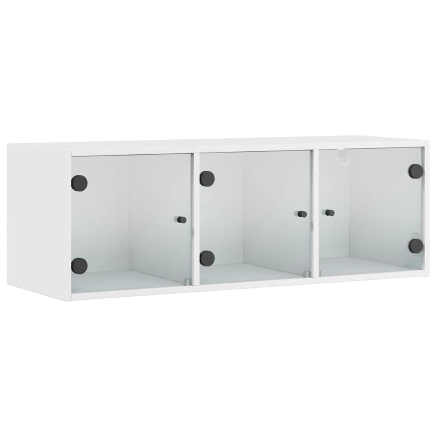 vidaXL Glashängeschrank Wandschrank mit Glastüren Weiß 102x37x35 cm (1-St) günstig online kaufen