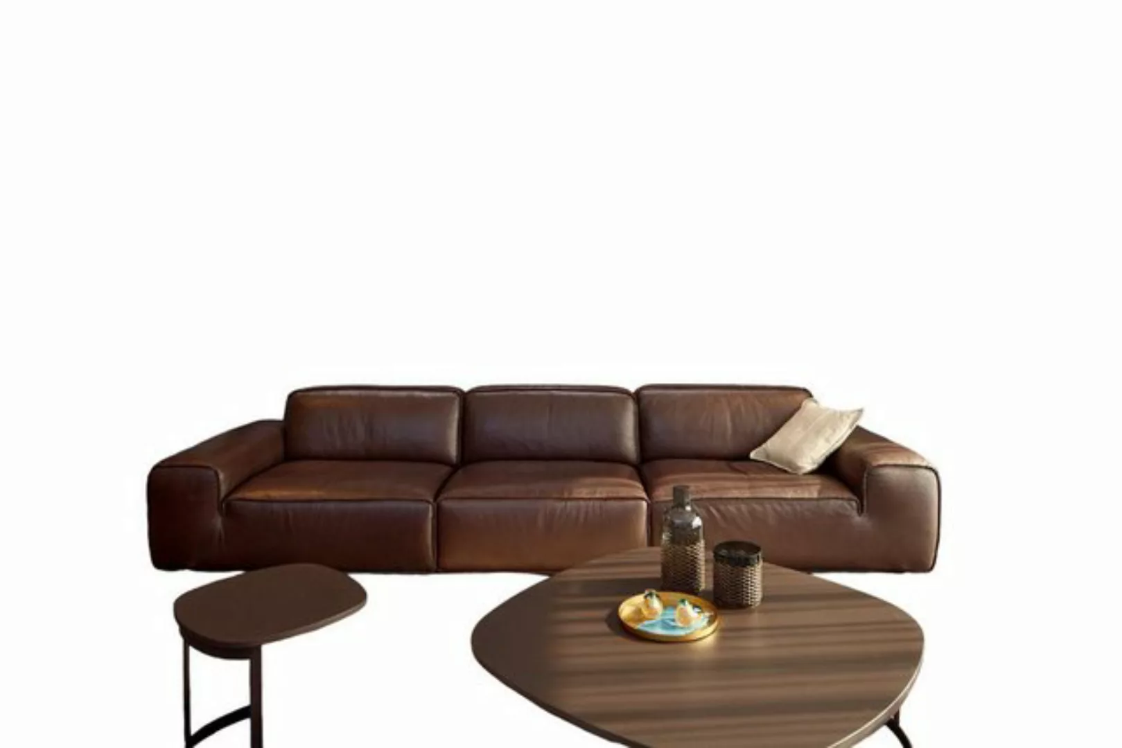 JVmoebel 4-Sitzer Großes 4-Sitzer-Sofa Wohnzimmer in Braun mit Weichen Kiss günstig online kaufen
