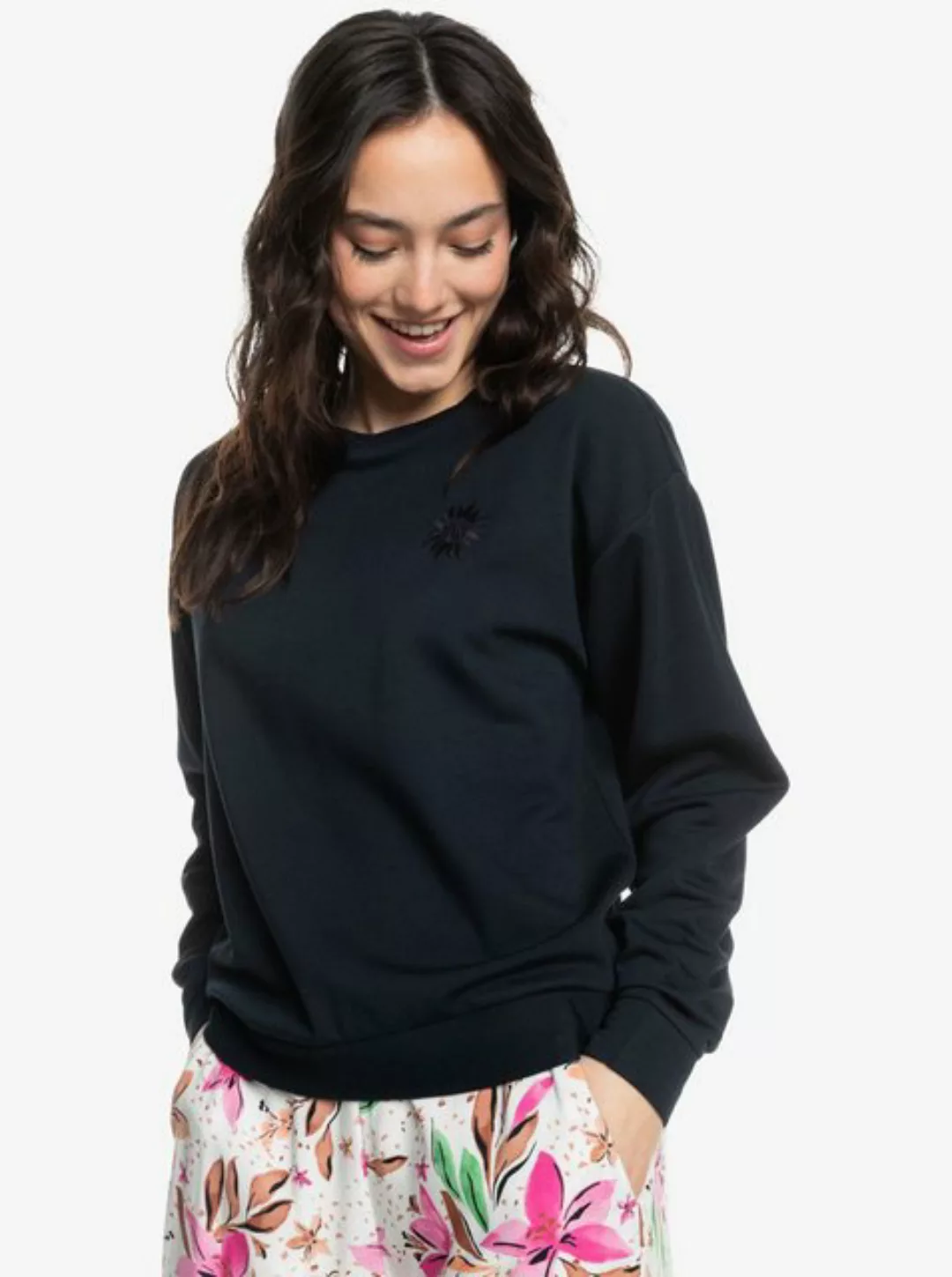 Roxy Sweatshirt ROXY Sweatshirt Surfing Moonlight Anthracite XL günstig online kaufen