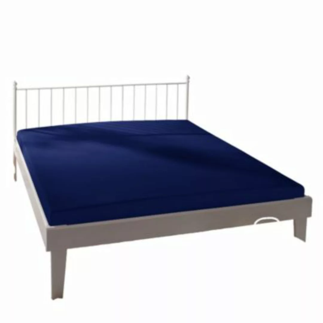 Estella Spannbettlaken Single-Jersey dunkelblau Gr. 90-100 x 210-220 günstig online kaufen