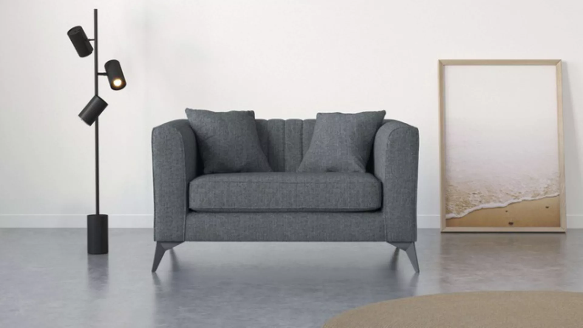 Places of Style Loveseat »MATTHEW B/T/H: 130/86/74 cm Sessel«, incl. Zierki günstig online kaufen