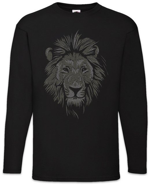 Urban Backwoods Langarmshirt Lion Face Langarm T-Shirt Vegan Vegetarier Veg günstig online kaufen