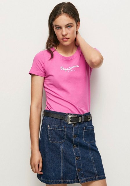 Pepe Jeans T-Shirt VIOLETTE in figurbetonter Passform und in schlichter uni günstig online kaufen