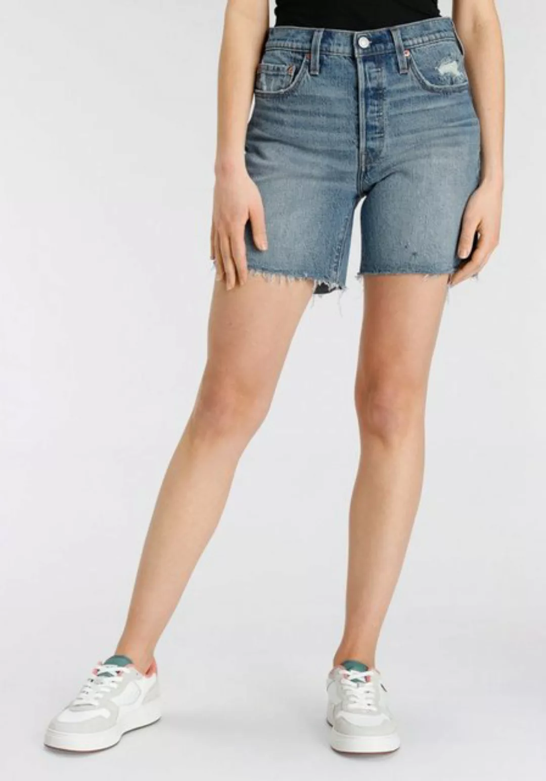 Levis Bermudas "501 MID THIGH SHORT", mit Fransen am Saum günstig online kaufen