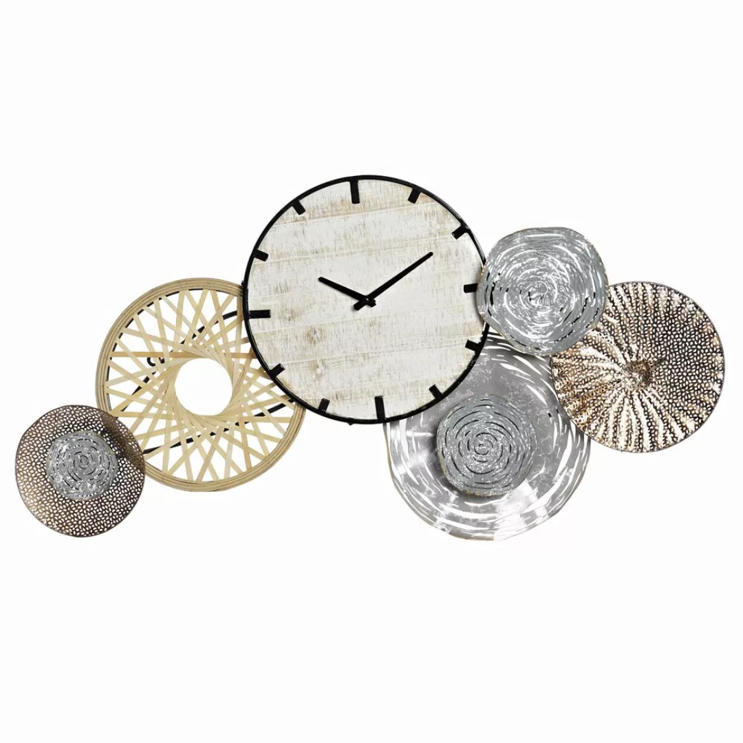 Wanduhr Dkd Home Decor Grau Metall Kreise Holz Mdf (99 X 7.6 X 54.3 Cm) günstig online kaufen