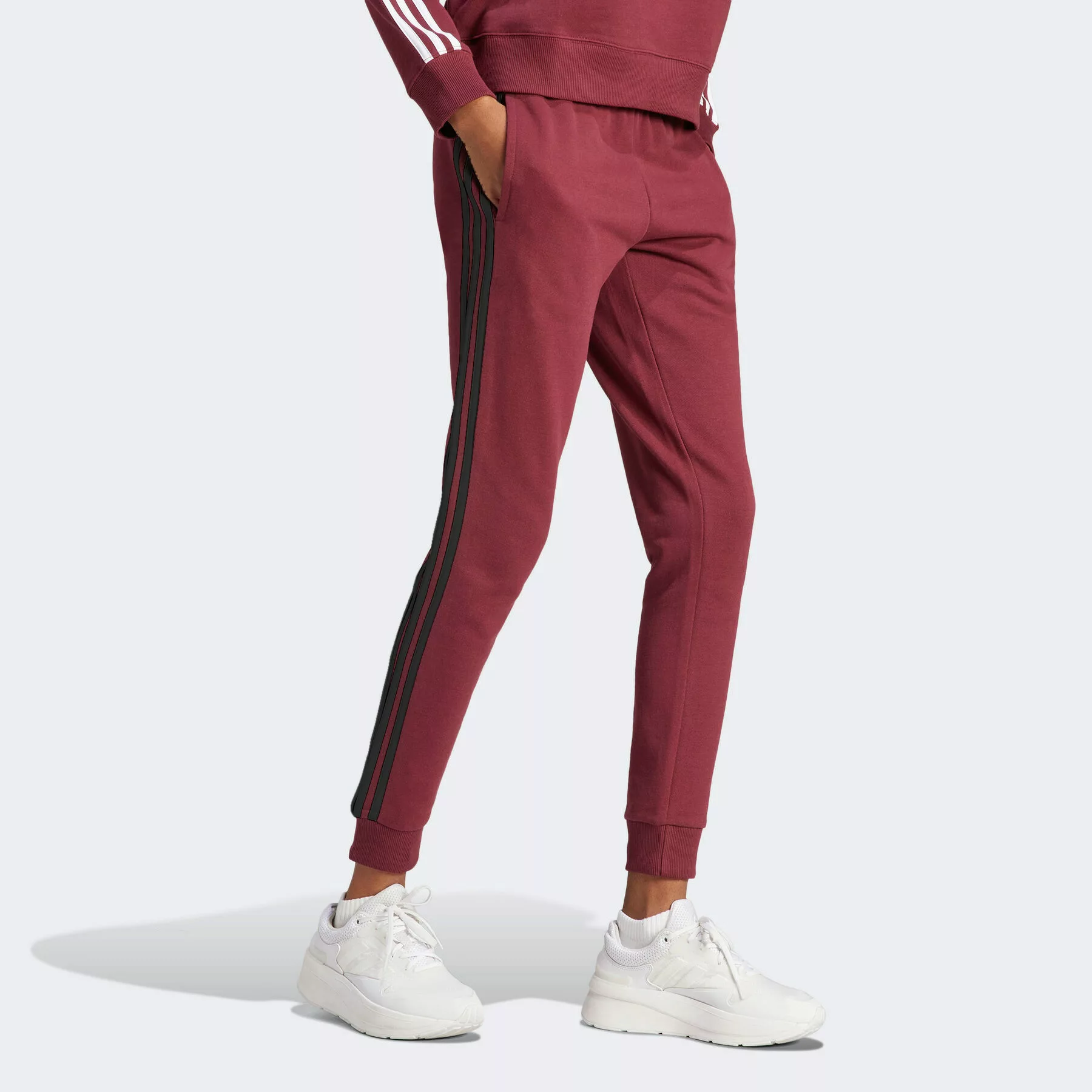 adidas Sportswear Sporthose "ESSENTIALS 3STREIFEN FRENCH TERRY CUFFED HOSE" günstig online kaufen