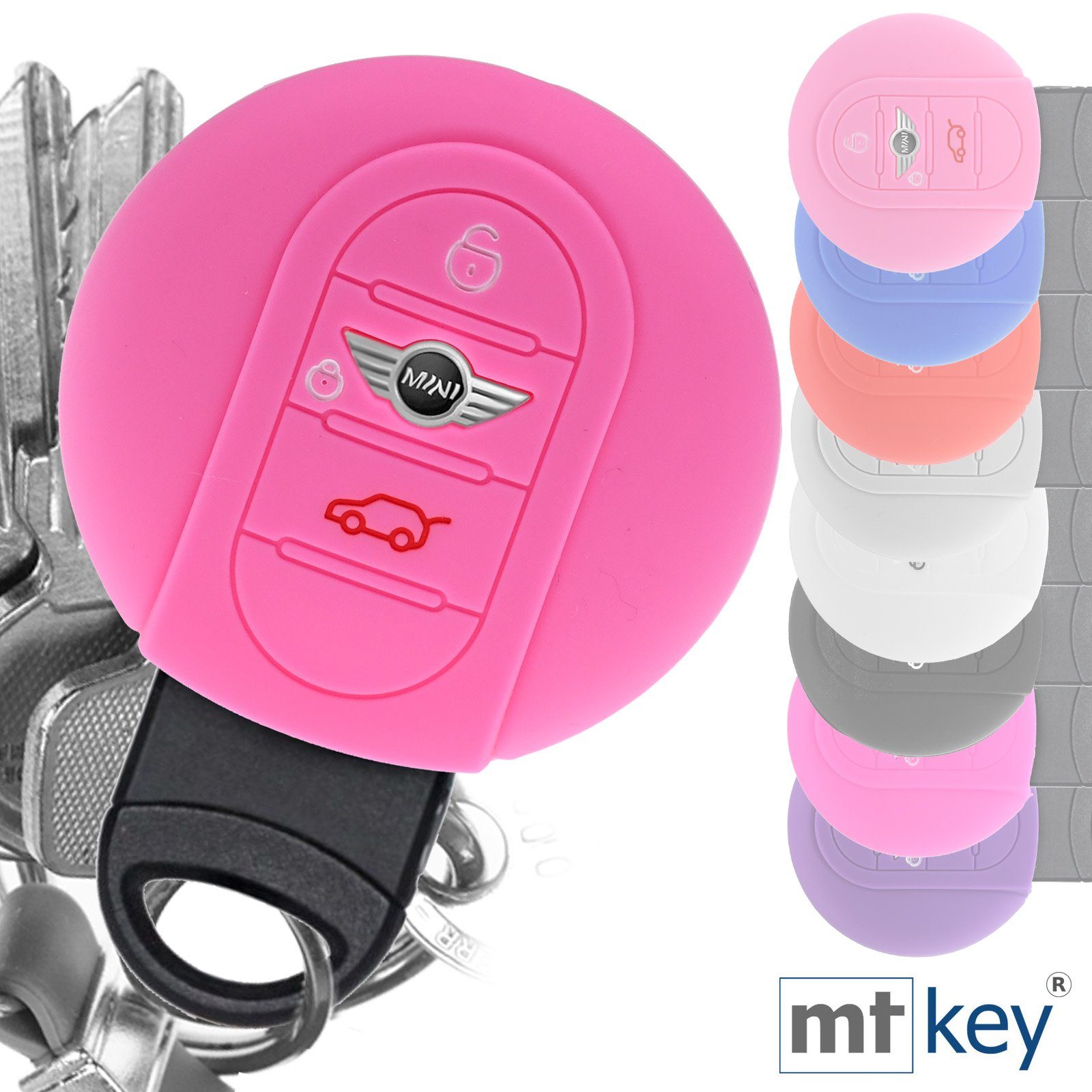 mt-key Schlüsseltasche Autoschlüssel Softcase Silikon Schutzhülle günstig online kaufen