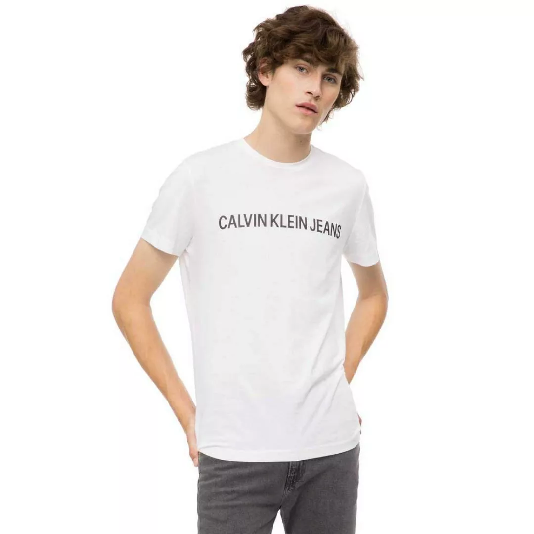 Calvin Klein Jeans Logo Kurzärmeliges T-shirt XL Bright White günstig online kaufen