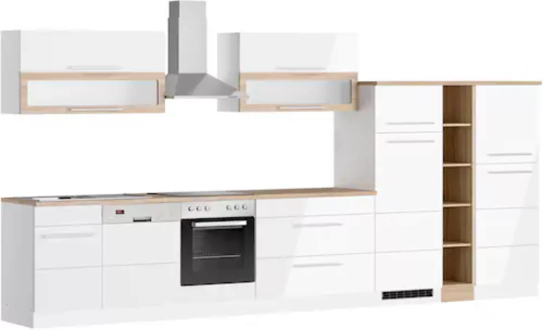 KOCHSTATION Küchenzeile "KS-Wien", Breite 420 cm, wahlweise mit E-Geräten günstig online kaufen