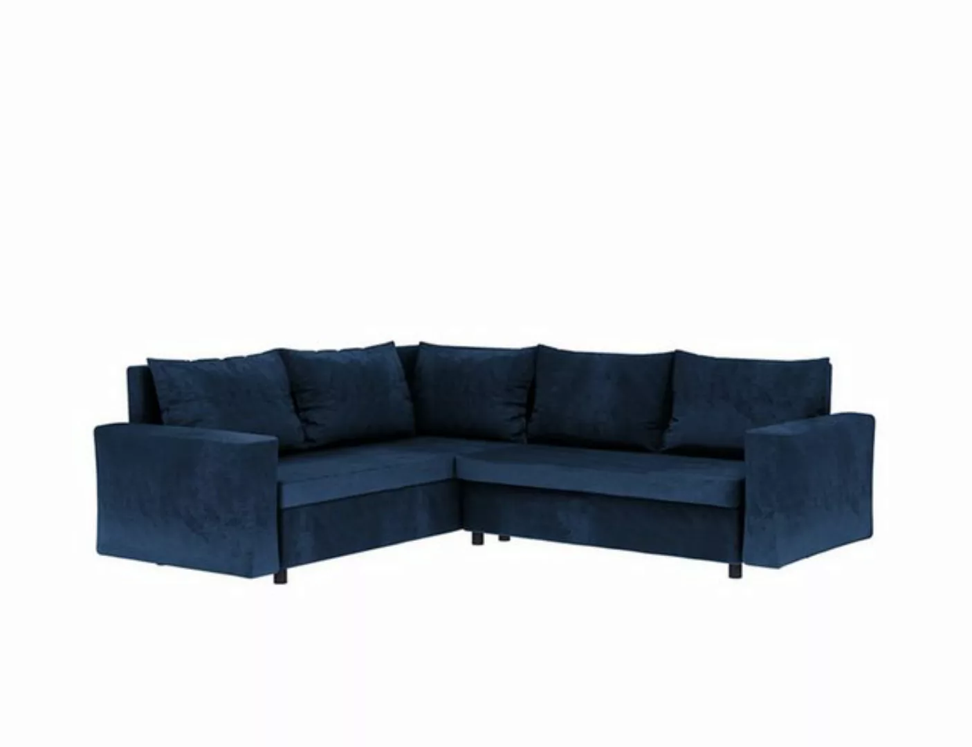 DB-Möbel Ecksofa Valentino - Schlafcouch in L-Form, Veloursbezug wasserbest günstig online kaufen