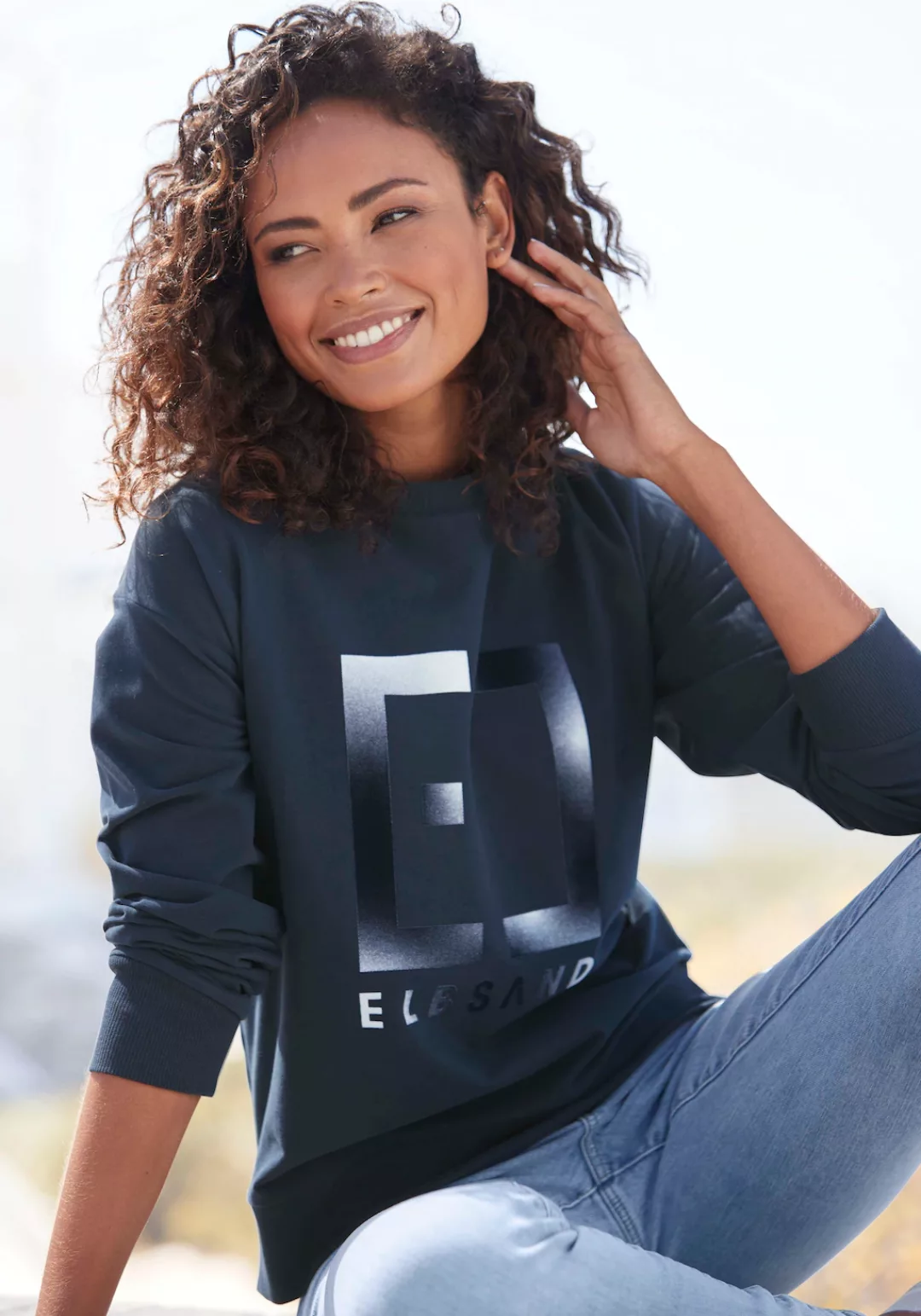 Elbsand Sweatshirt Fionni mit großem Logoprint, sportlich-casual günstig online kaufen