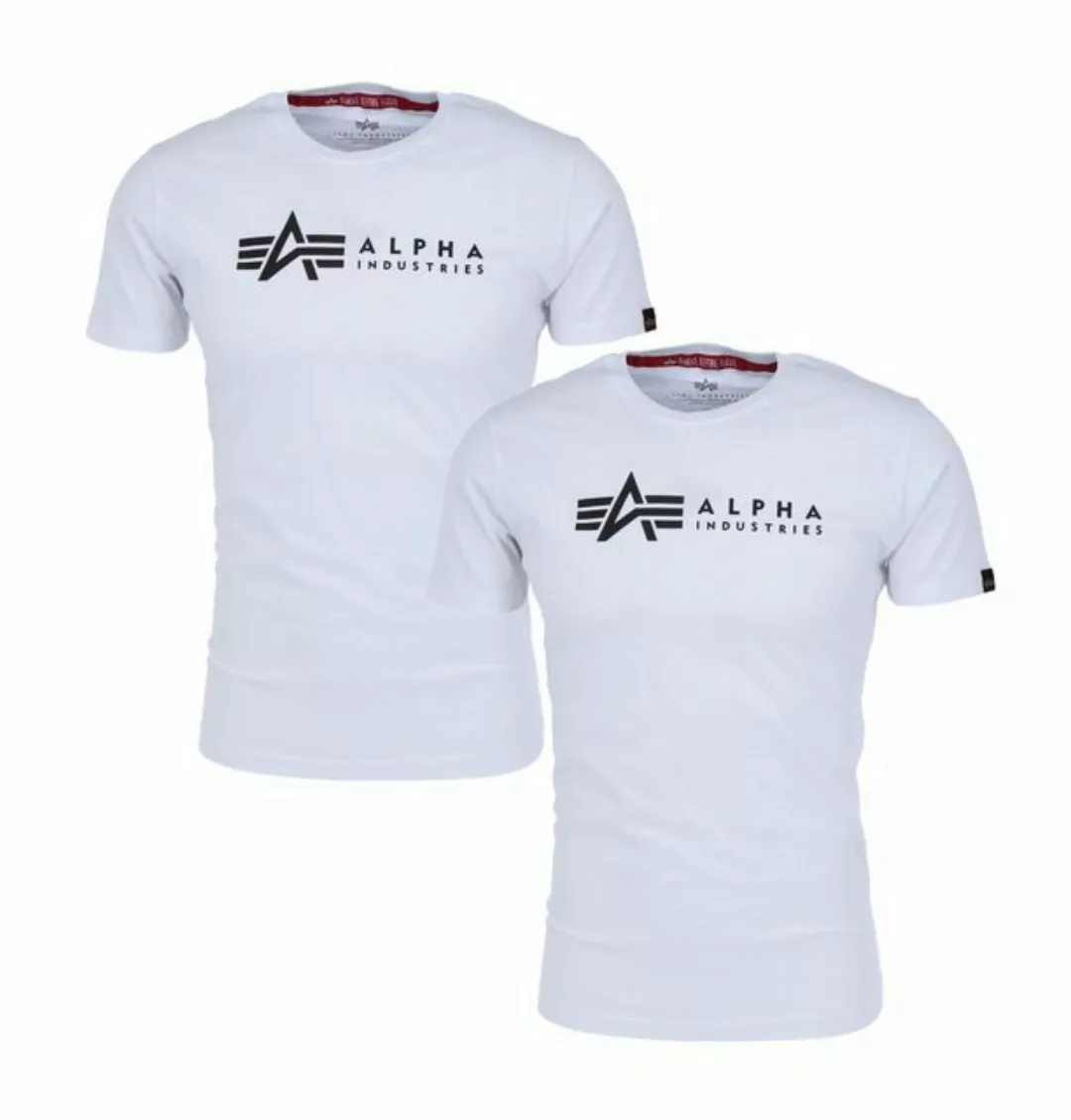 Alpha Industries Rundhalsshirt Label T 2 Pack (Packung, 2-tlg., 2er-Pack) günstig online kaufen