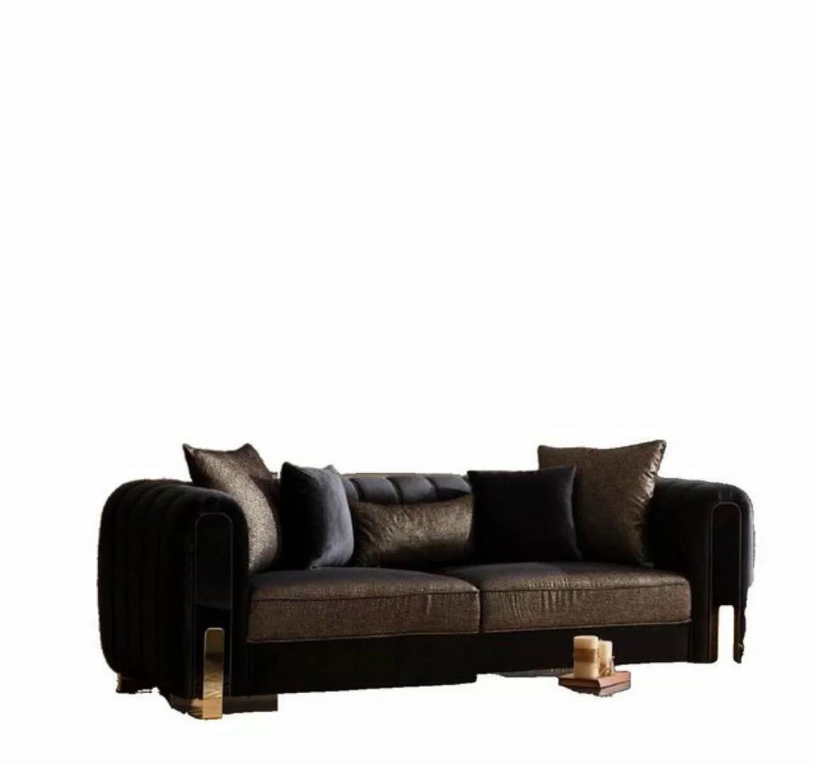 JVmoebel 3-Sitzer Sofa Dreisitzer Dreisitzer Modern Stoff Schwarz Sofas Woh günstig online kaufen