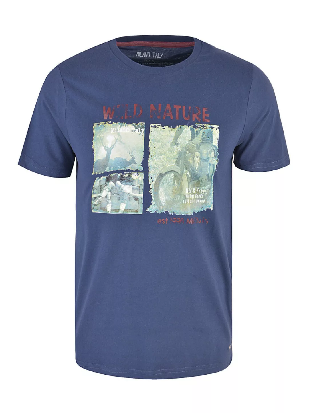 MILANO ITALY Herren T-Shirt, dunkelblau günstig online kaufen