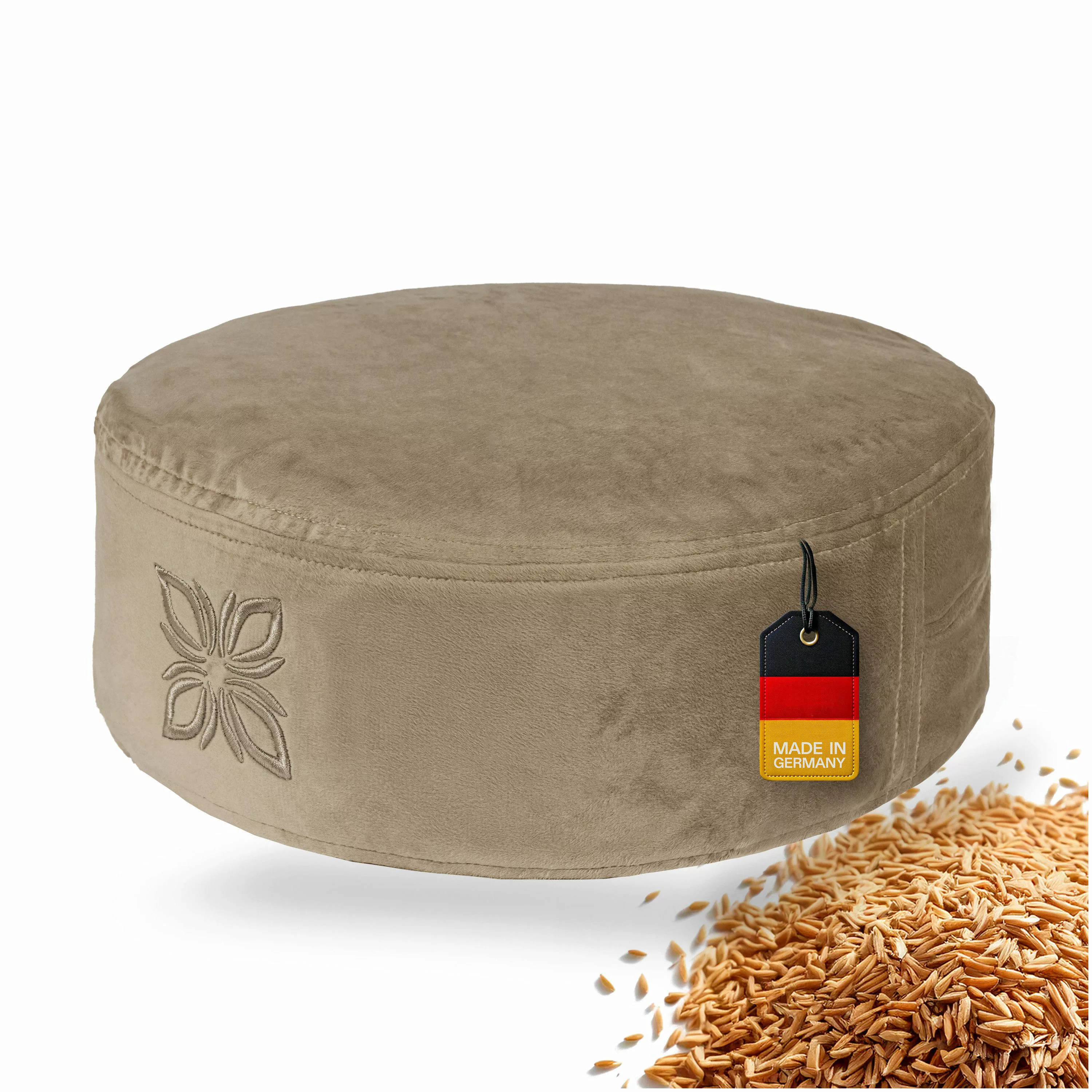 OMNANA Meditationskissen CUSHY™, Samt-Bezug, ergonomisch, nachhaltig, günstig online kaufen