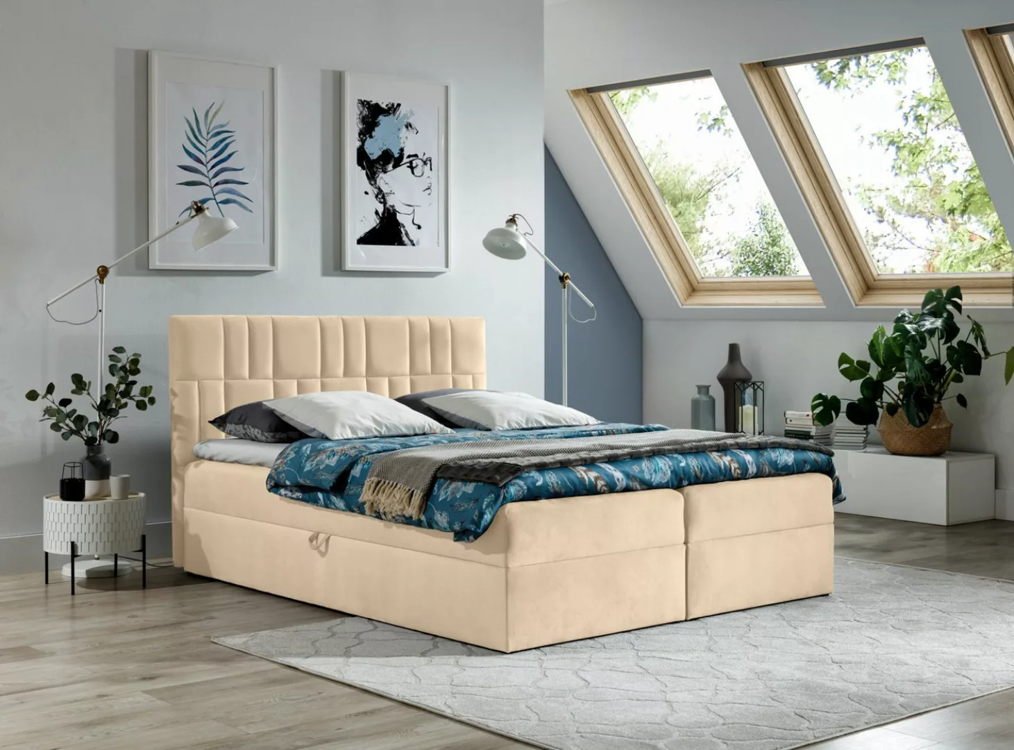 Stylefy Boxspringbett Forello (Schlafzimmerbett, Bett), Design günstig online kaufen