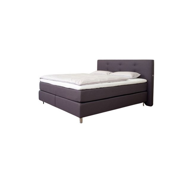 Terra Home Boxspringbett mit Topper Manchester grau, 180x200 cm, H2/H3 Pols günstig online kaufen