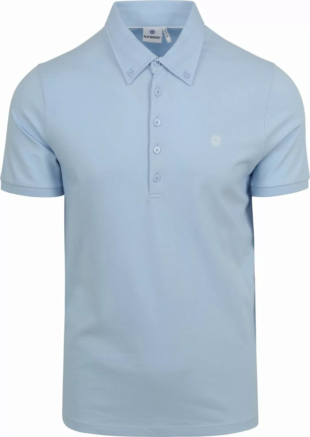 Blue Industry Piqué Poloshirt Hellblau  - Größe M günstig online kaufen